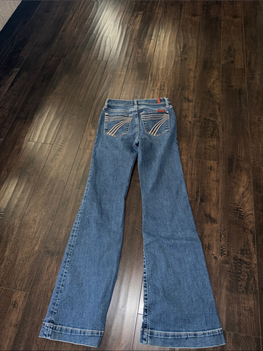 7 For All Mankind Medium Blue Flared Jeans